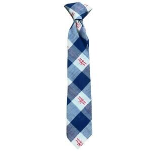 Boys blue clip on tie featuring a plane